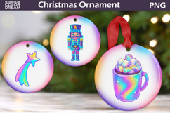 Iridescent Christmas Ornament Bundle | Pink Coquette Product Image 6