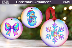 Iridescent Christmas Ornament Bundle | Pink Coquette Product Image 9