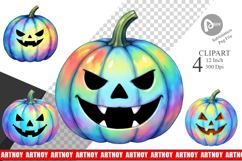 Iridescent Pumpkin Clipart Product Image 1