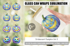 Glass Can Iridescent Pumpkin Product Image 1