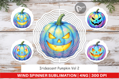 Wind Spinner Iridescent Pumpkin Product Image 1