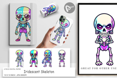 Digital Paper Iridescent Skeleton Product Image 1