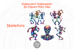 Iridescent Halloween Clipart, Halloween ghost, Coquette bow Product Image 5