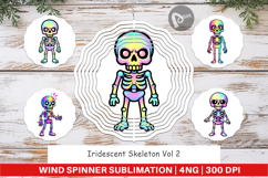 Wind Spinner Iridescent Skeleton Product Image 1