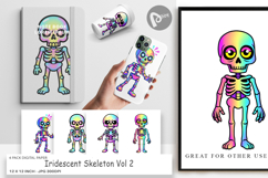 Digital Paper Iridescent Skeleton Product Image 1