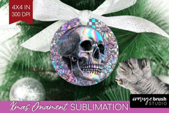 Iridescent Skull Halloween Ornament PNG Spooky Season PNG Product Image 1