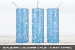 Iridescent Holographic Sparkling Glitter Tumbler PNG Design
