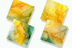 Iridescent Yellow Alcohol Ink Digital Paper Bundle Product Image 2
