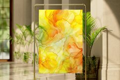 Iridescent Yellow Alcohol Ink Digital Paper Bundle Product Image 4