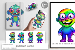Digital Paper Iridescent Zombie Product Image 1