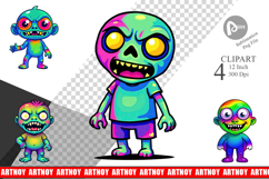 Iridescent Zombie Clipart Product Image 1