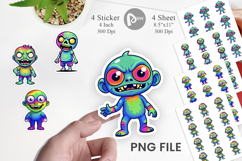 Iridescent Zombie Sticker Product Image 1