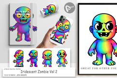 Digital Paper Iridescent Zombie Product Image 1