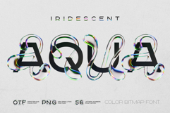 Iridescent Aqua - Color Bitmap Font Product Image 1