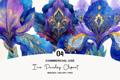 Iris Paisley Clipart Product Image 1