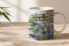 Mug blooming garden cat sublimation Product Image 5