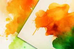 Green and Orange Watercolor Backgrounds, St Patrick&#039;s Day Product Image 4