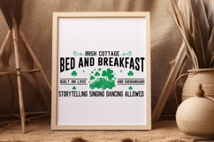 Irish Cottage Bed And Breakfast Sign SVG Design Product Image 3