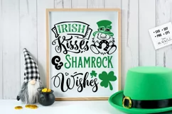 Irish kisses and shamrock wishes svg, St Patrick's day svg Product Image 1