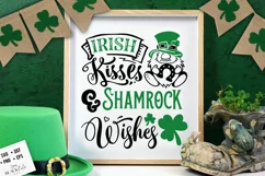 Irish kisses and shamrock wishes svg, St Patrick's day svg Product Image 2