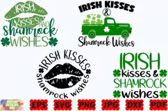 Irish Kisses And Shamrock Wishes SVG | Irish SVG | Shamrock Product Image 3