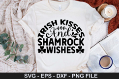 St. Patrick's Day SVG Design - Irish Kisses And Shamrock Wis Product Image 2