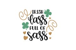 Irish Lass Full Of Sass SVG Cut File Product Image 1