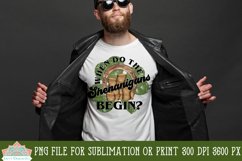 When Do The Shenanigans Begin St Patricks Day Mens Shirt Design for Sublimation or Print