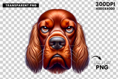 irish setter clipart, irish setter png, dog clipart, dog png, sublimation design, angry dog art, pet clipart, animal png, dog lover gift, printable clipart