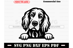 Peeking Irish Setter Dog SVG PNG DXF EPS PDF Product Image 1