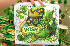 Retro Irish St Patrick's Day PNG, Lucky Day PNG, Shamrock Product Image 2