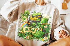 Retro Irish St Patrick's Day PNG, Lucky Day PNG, Shamrock Product Image 4