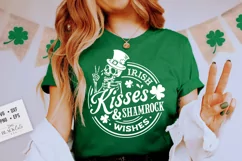 Irish kisses and shamock wishes svg, Patrick skeleton svg Product Image 4