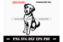 Irish Wolfhound Dog Begging Design SVG PNG DXF EPS PDF Product Image 1