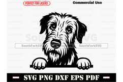 Peeking Irish Wolfhound Dog SVG PNG DXF EPS PDF Product Image 1