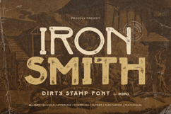 Iron Smith - Dirty Stamp Font Product Image 1