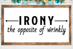 Irony the opposite of wrinkly SVG, Laundry Signs SVG Product Image 1
