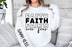Faith Over Fear Sleeve SVG, Christian SVG Design Product Image 3