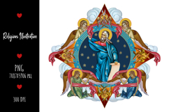 christening, vintage, religious, heaven, communion, faith, sacrament, saviour, epiphany, christian, evangelical, orthodox, greek, art, saint, holy, king, baptism, confirmation, angels, religion, sky, illustration, god, blessing, byzantine