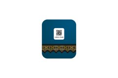 Islamic barcode qr label and tag clipart Product Image 1