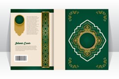 Islamic book cover with arabesque arabic element template Product Image 1
