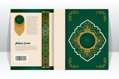 Islamic book cover with arabesque arabic element template Product Image 2