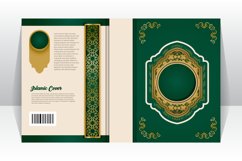 Islamic book cover with arabesque arabic element template Product Image 1
