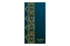 Islamic greeting card template vertical banner background Product Image 1