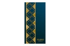 Islamic greeting card template and vertical banner poster Product Image 1