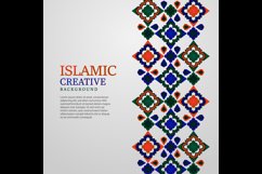 Islamic or arabesque greeting card background vector Product Image 2