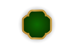 Islamic shape style golden and green frame decoration vector Product Image 1