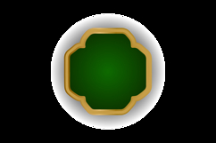 Islamic shape style golden and green frame decoration vector Product Image 2