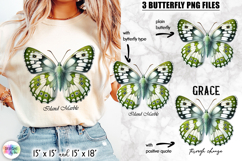 Butterflies with Inspirational Quotes, Butterfly Clipart Product Image 1