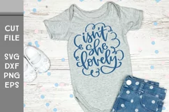 Isn't She Lovely, Hand Lettered Baby Girl SVG Product Image 2